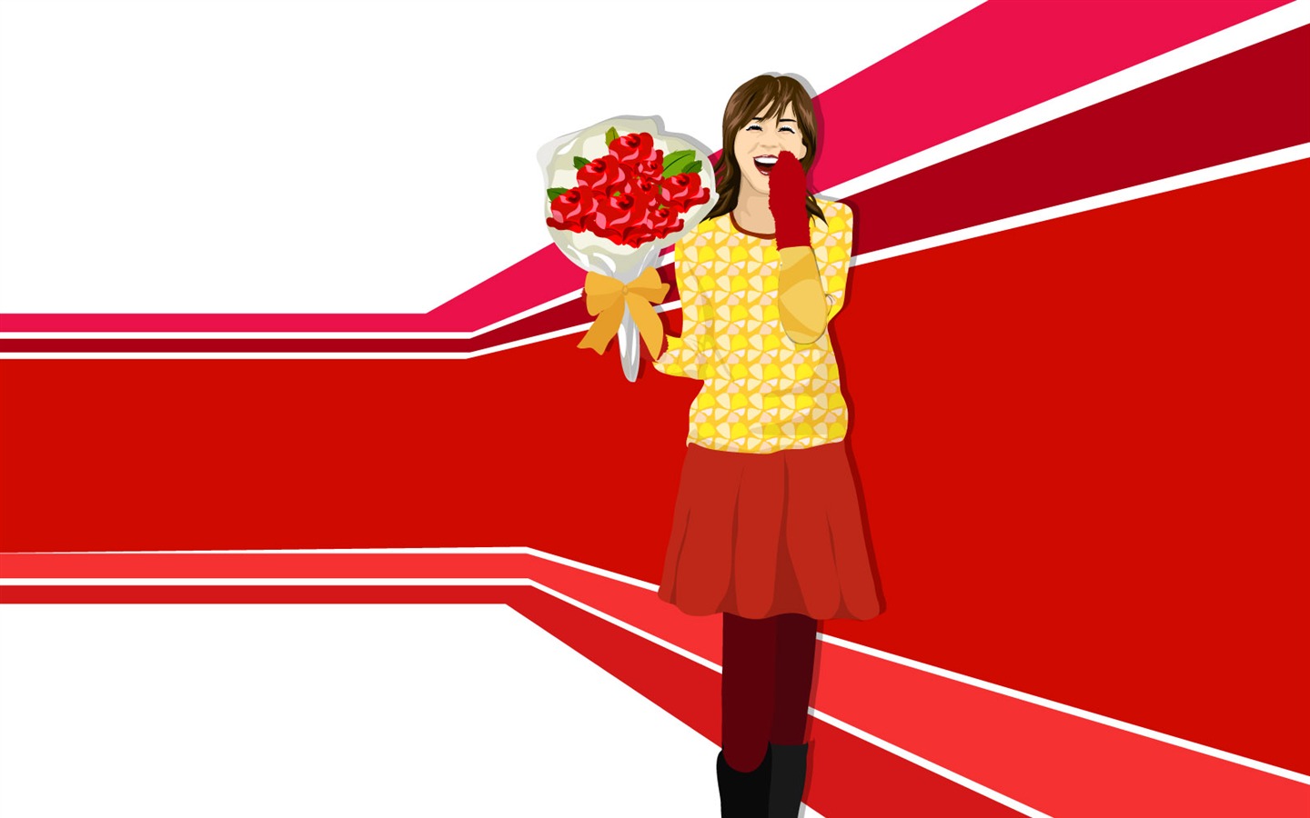 Vector collection of women wallpaper (3) #11 - 1440x900