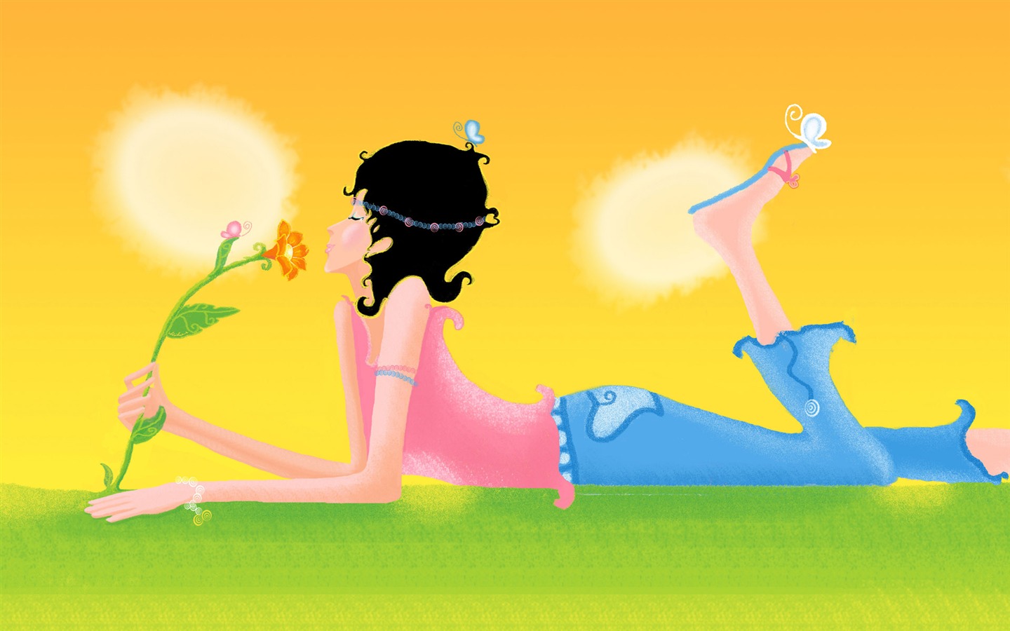 手繪浪漫女孩 壁紙(一) #4 - 1440x900