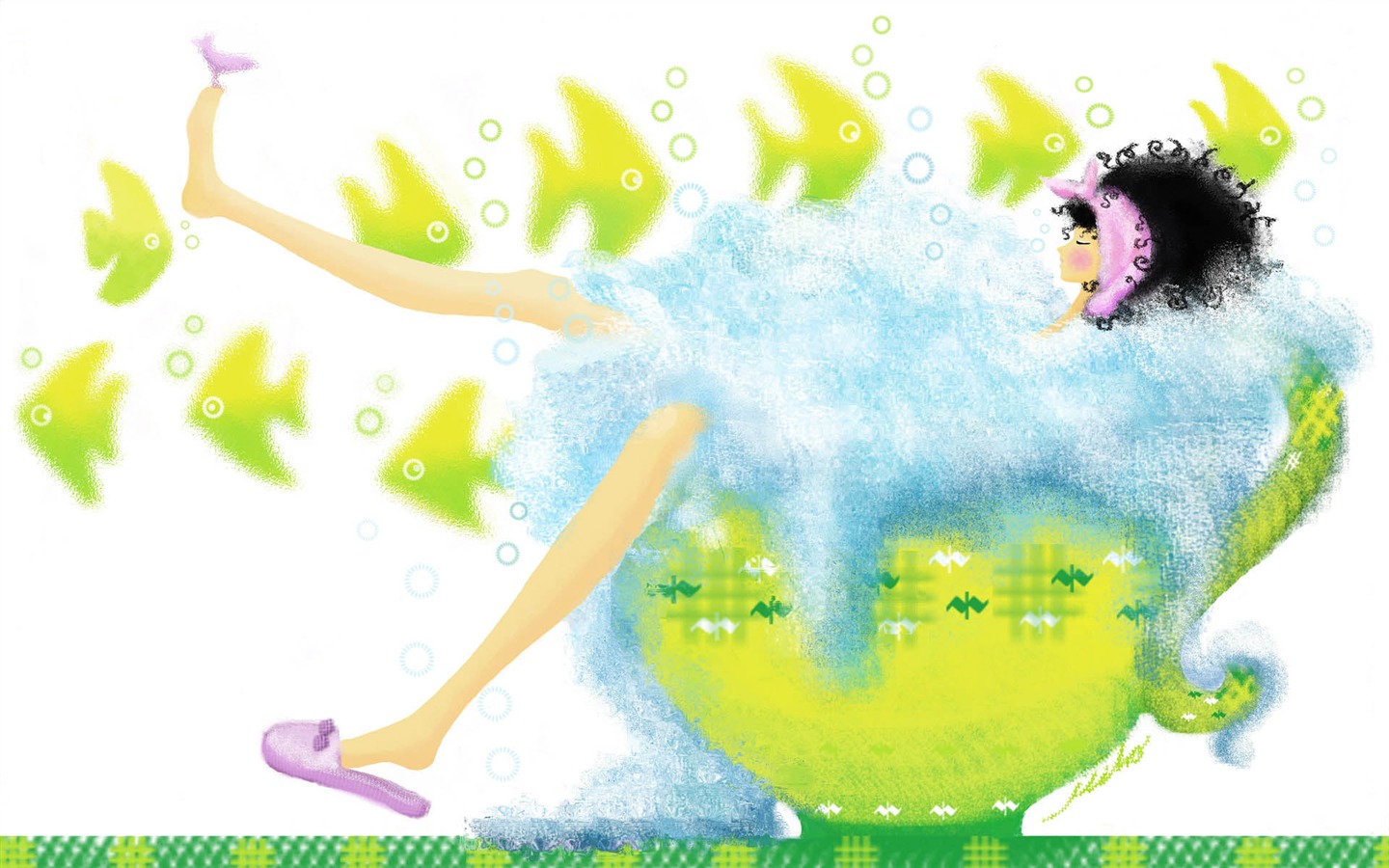 手繪浪漫女孩 壁紙(一) #14 - 1440x900