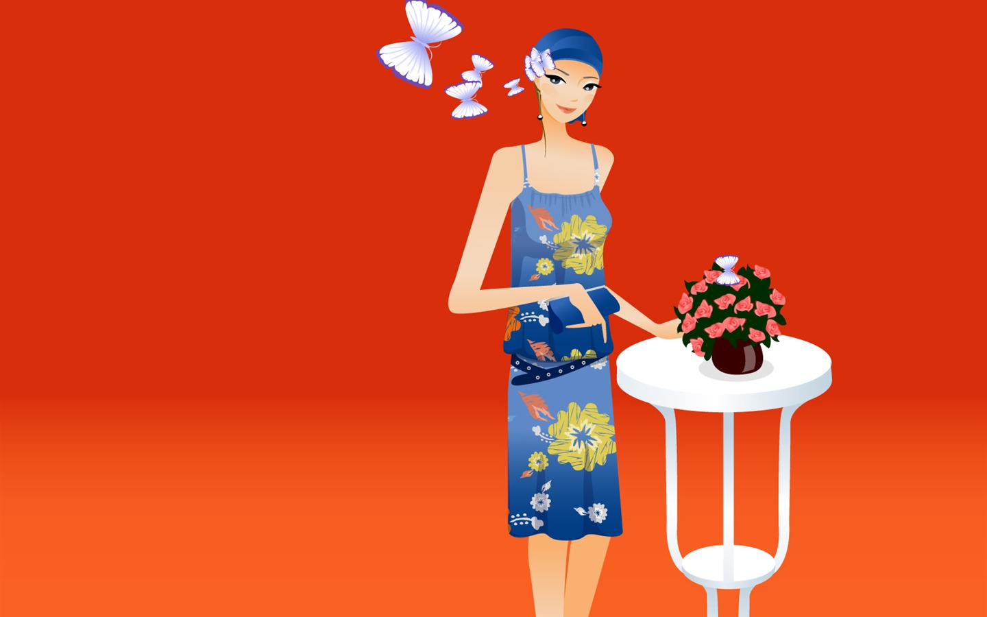 Vector collection of women wallpaper (4) #18 - 1440x900