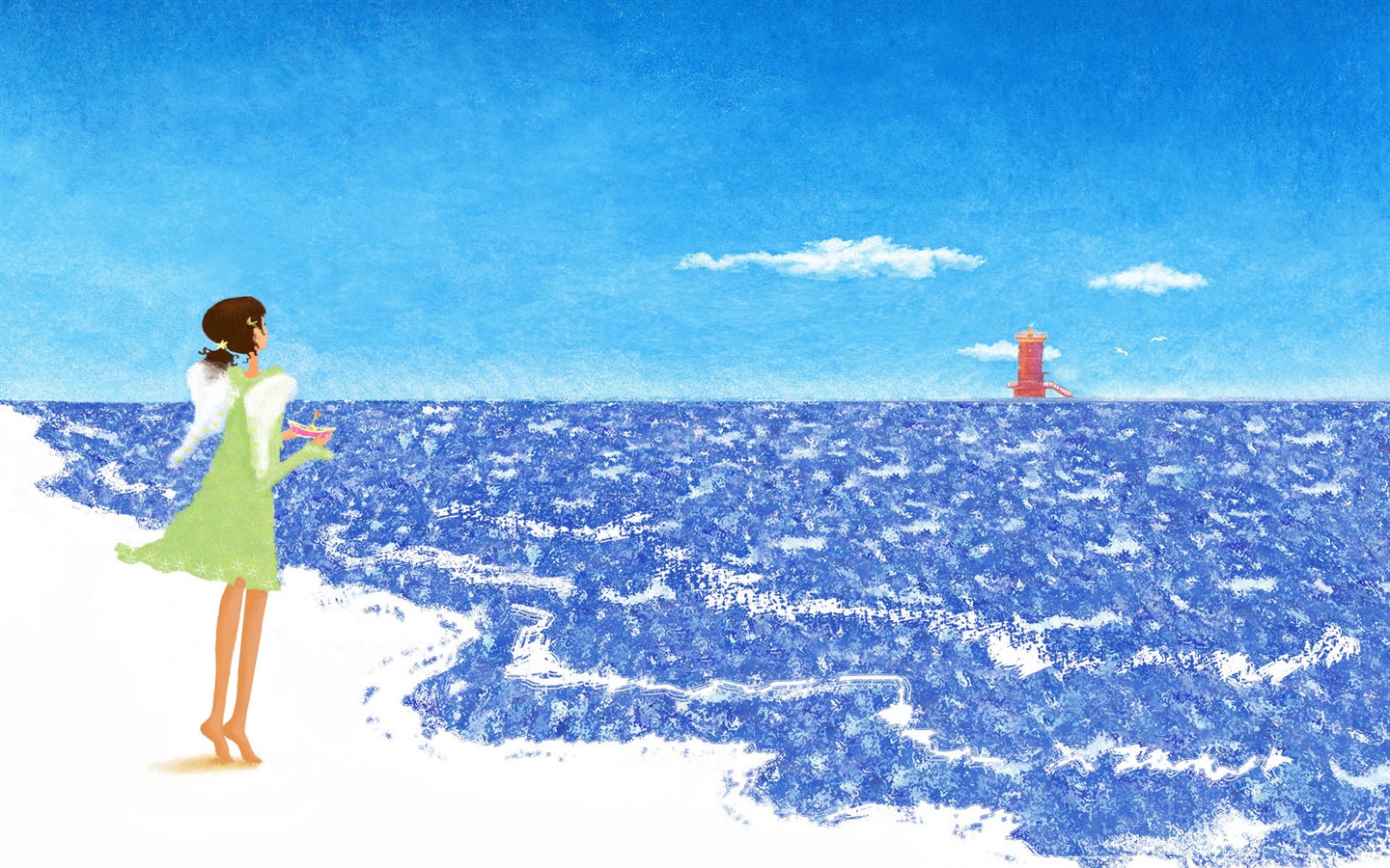 手繪浪漫女孩 壁紙(二) #3 - 1440x900