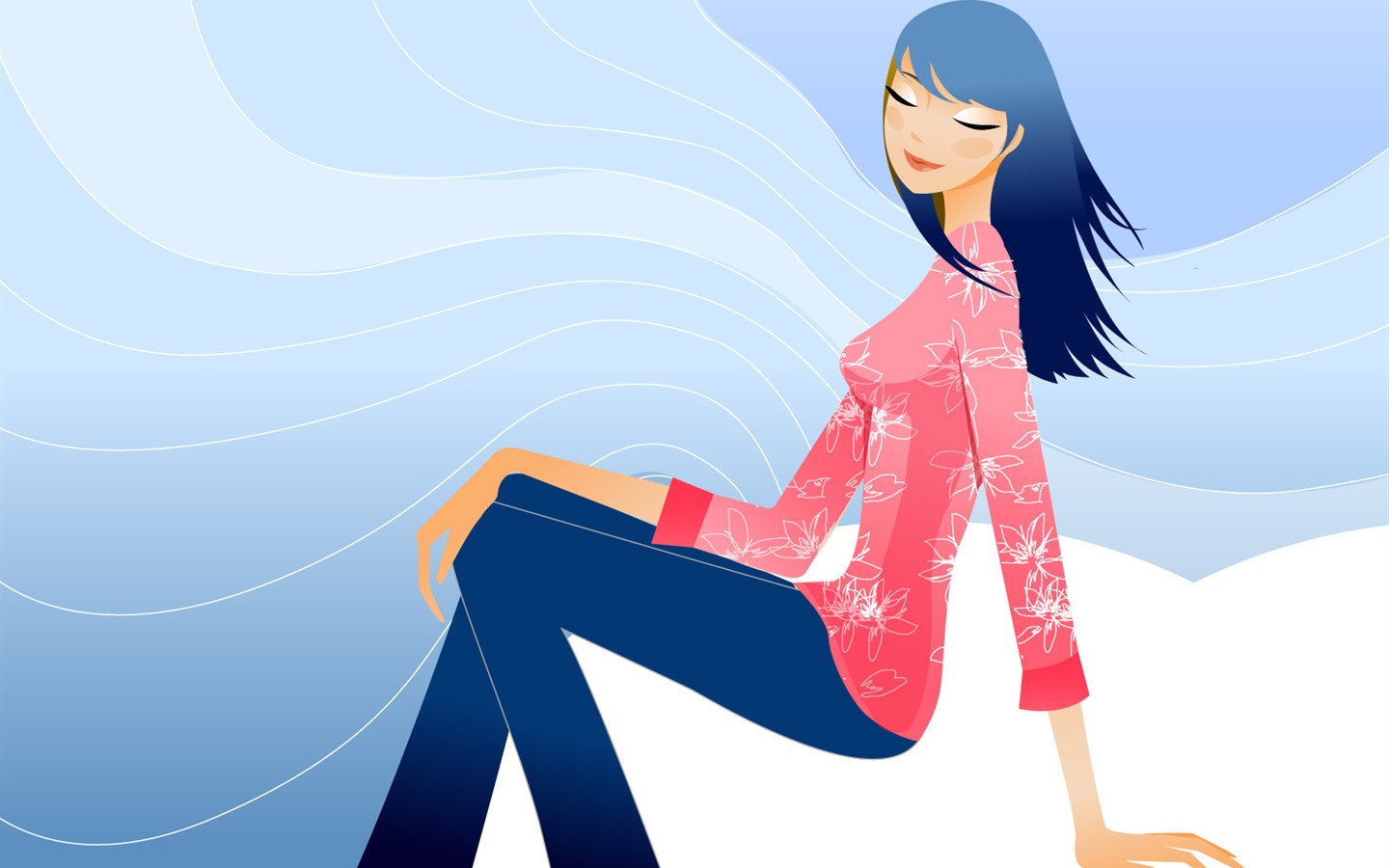 Vector collection of women wallpaper (5) #4 - 1440x900