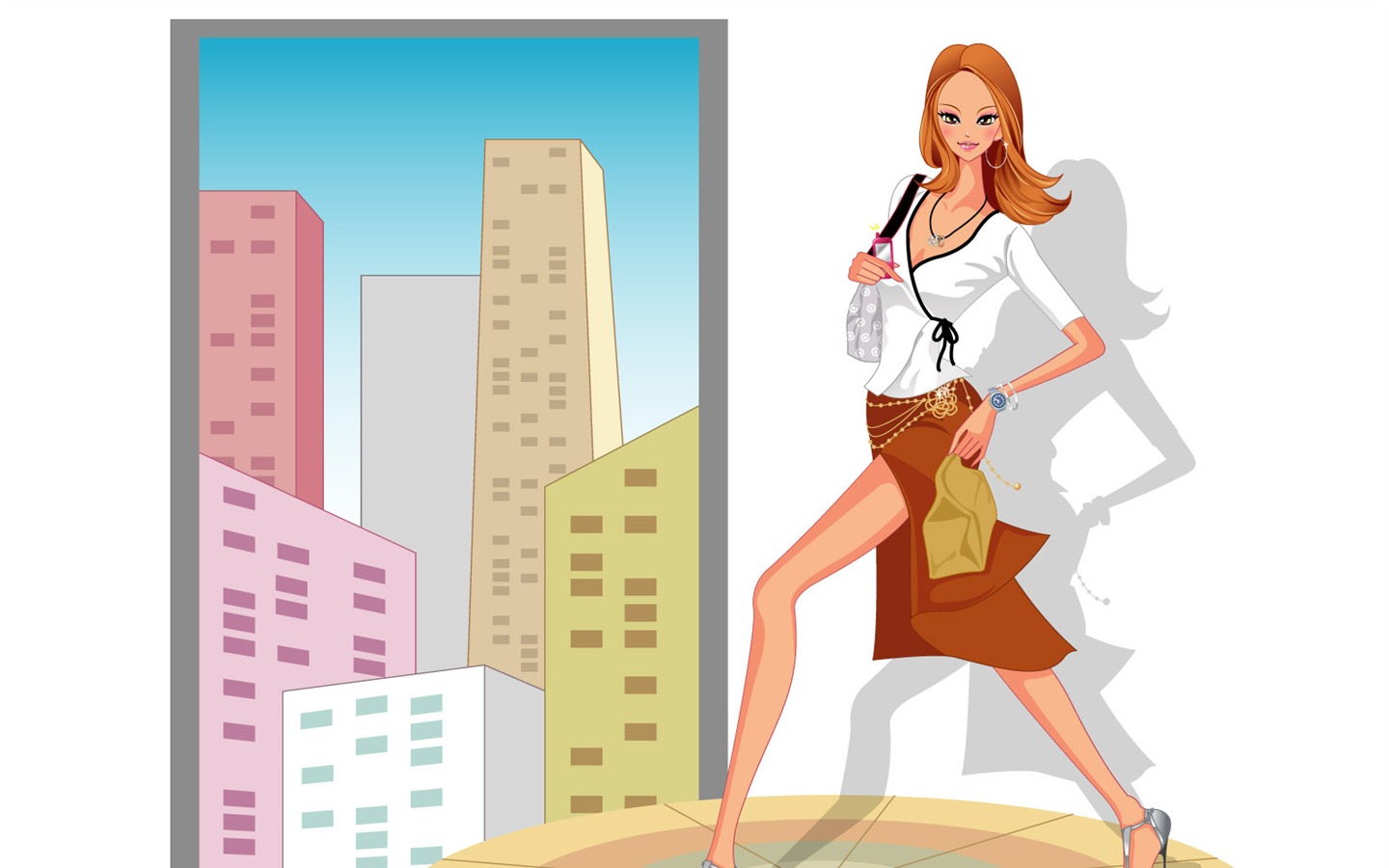 Vector collection of women wallpaper (6) #8 - 1440x900