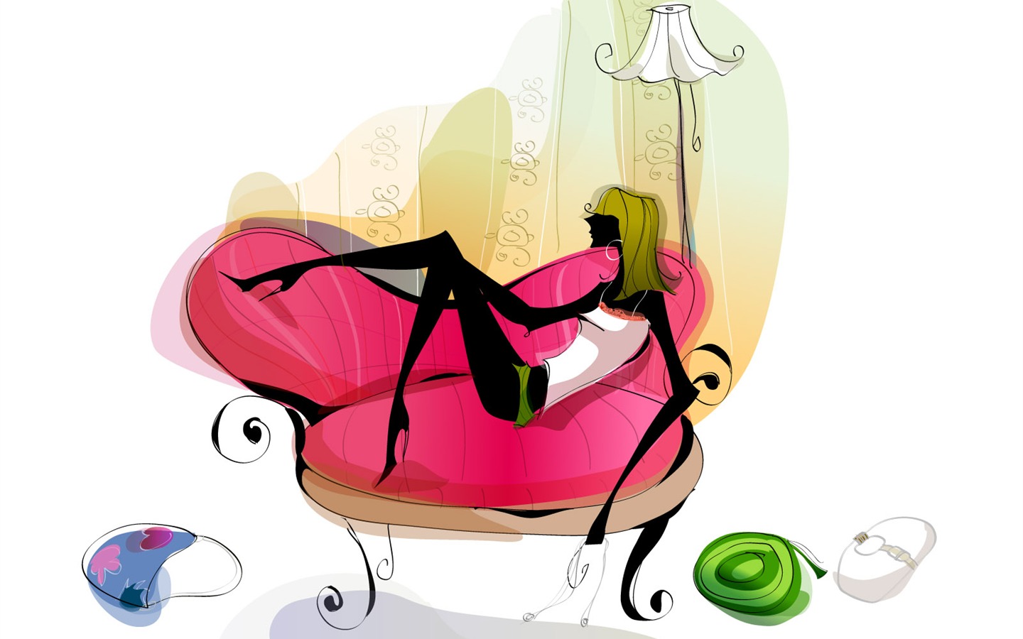 Vector Fashion Girls Wallpaper (6) #20 - 1440x900