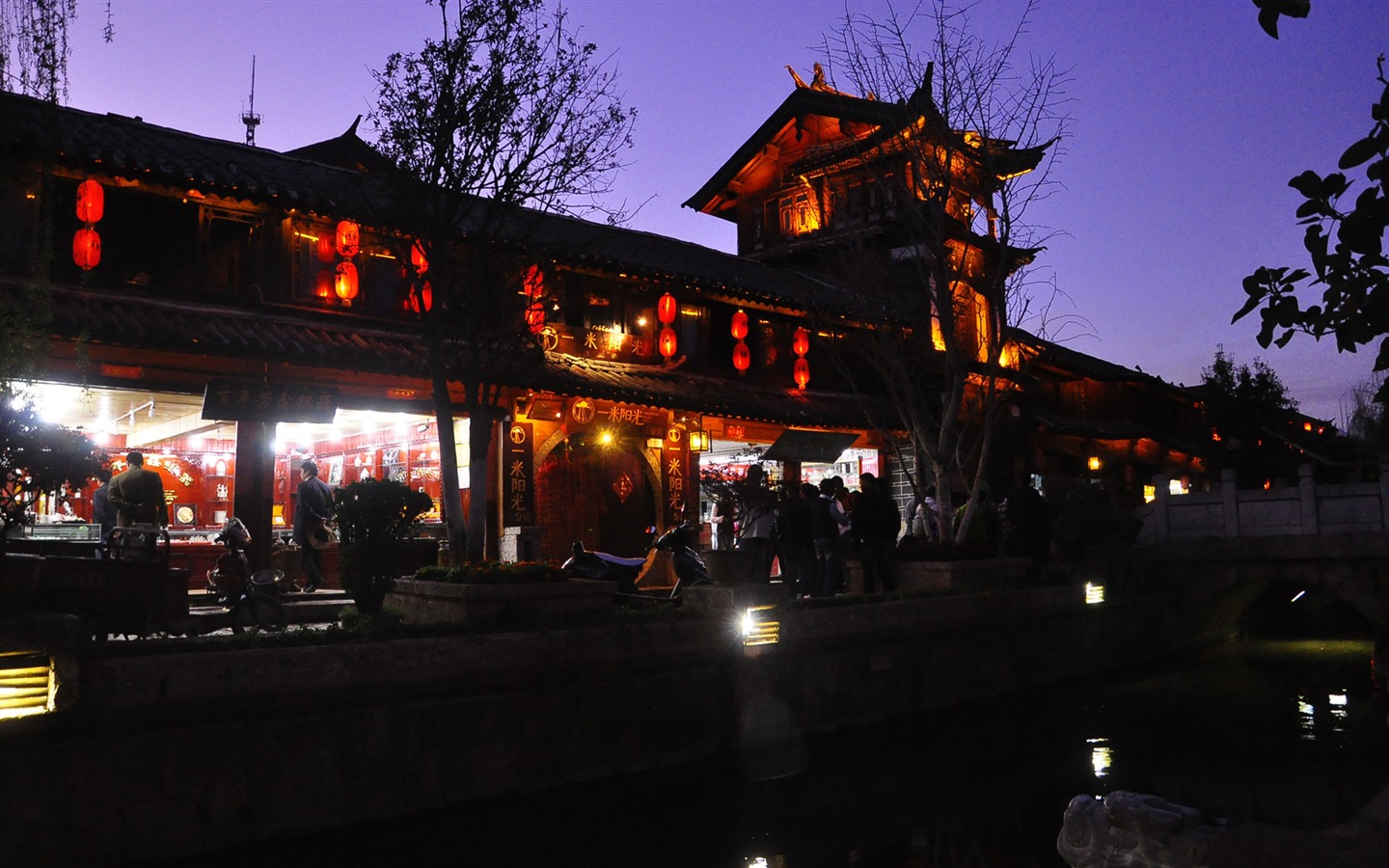 Lijiang Ancient Town Night (Old Hong OK works) #1 - 1440x900