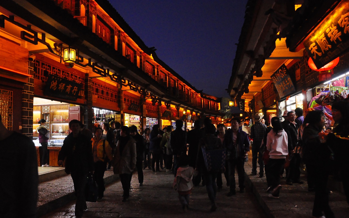 Lijiang Ancient Town Night (Old Hong OK works) #19 - 1440x900