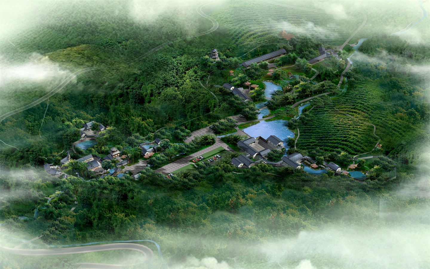 建築園林效果 高清壁紙(一) #2 - 1440x900