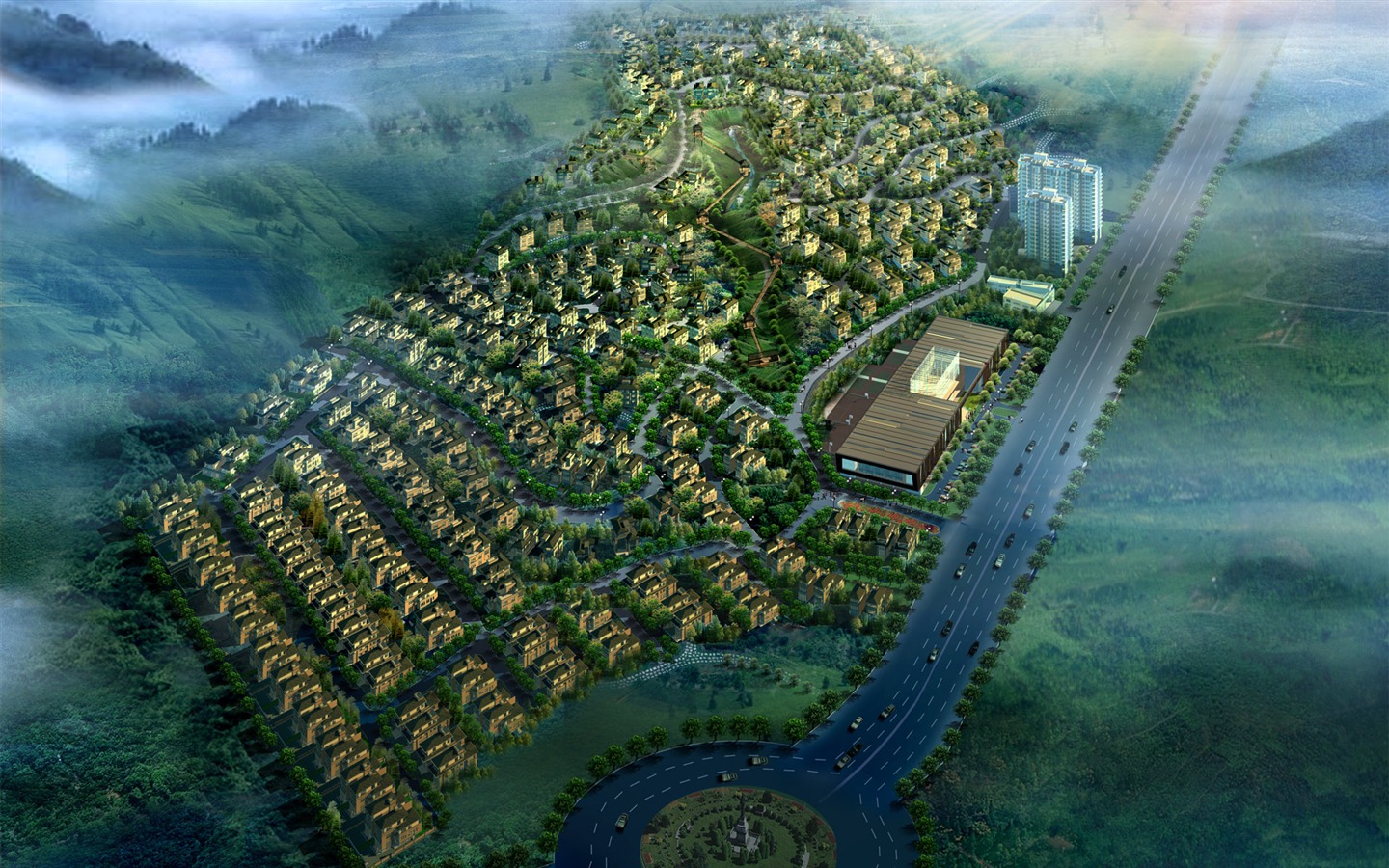 建築園林效果 高清壁紙(一) #4 - 1440x900