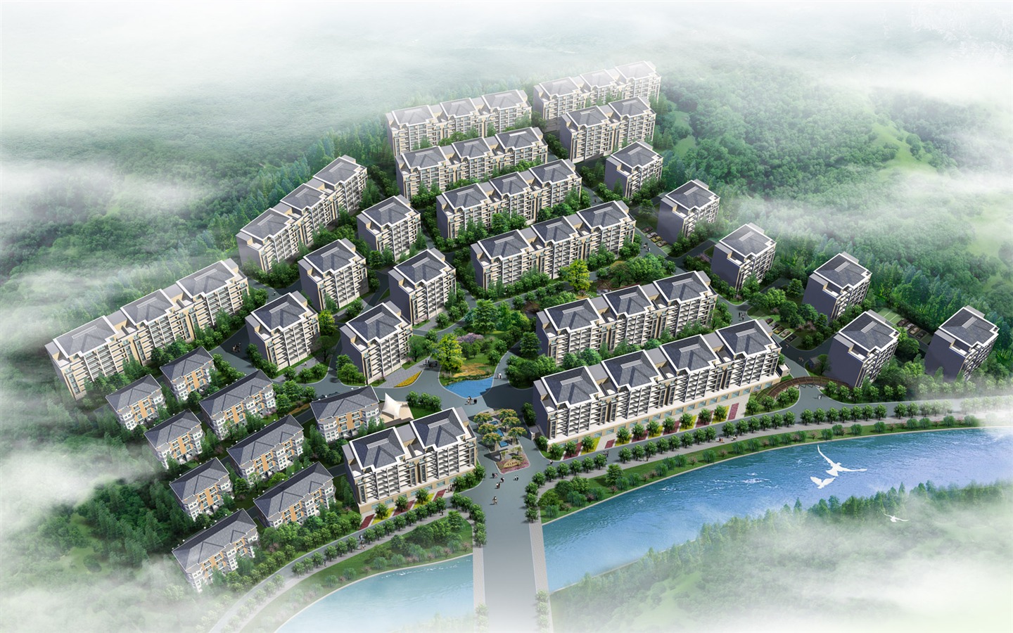 建築園林效果 高清壁紙(一) #9 - 1440x900