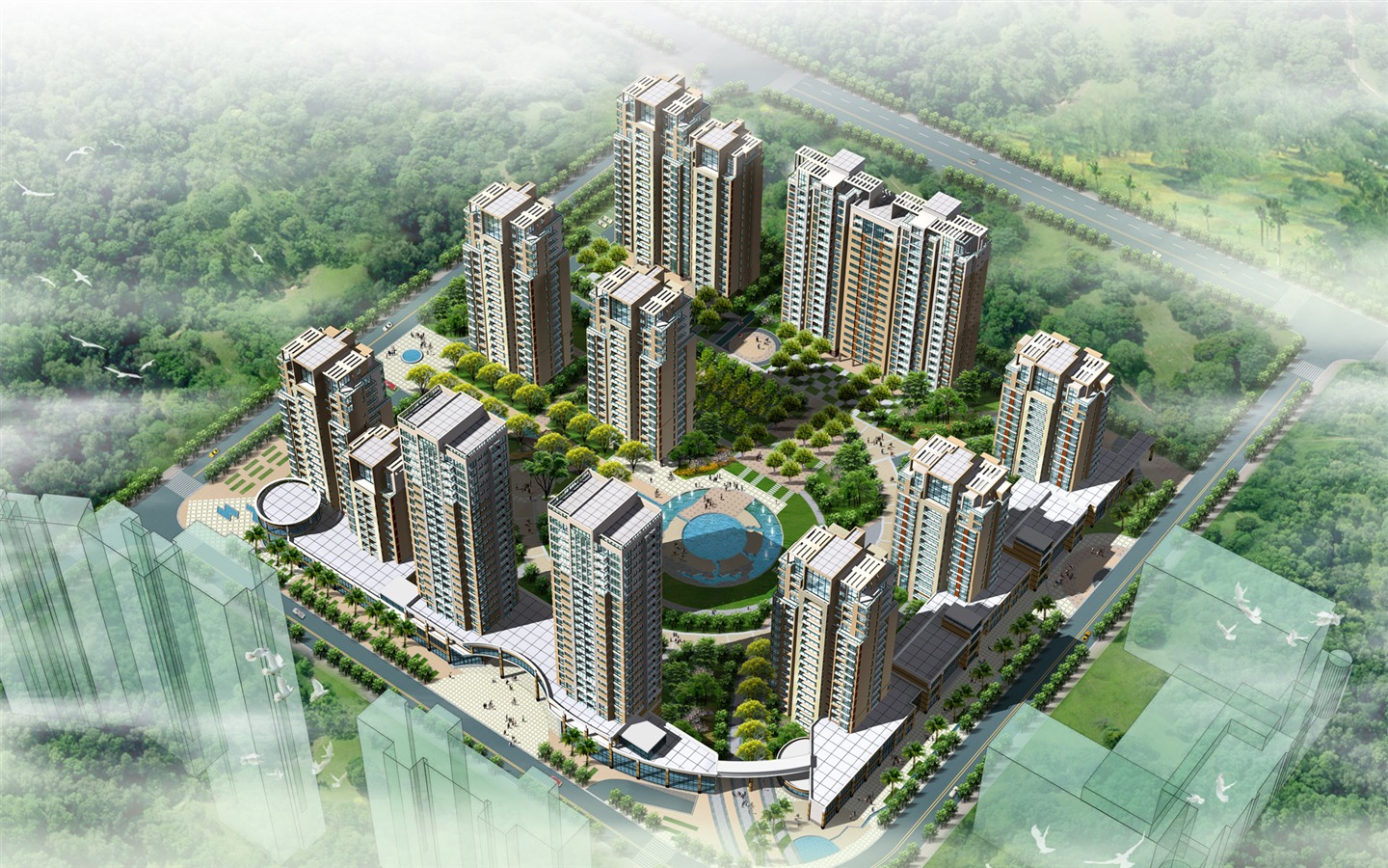 建築園林效果 高清壁紙(一) #10 - 1440x900