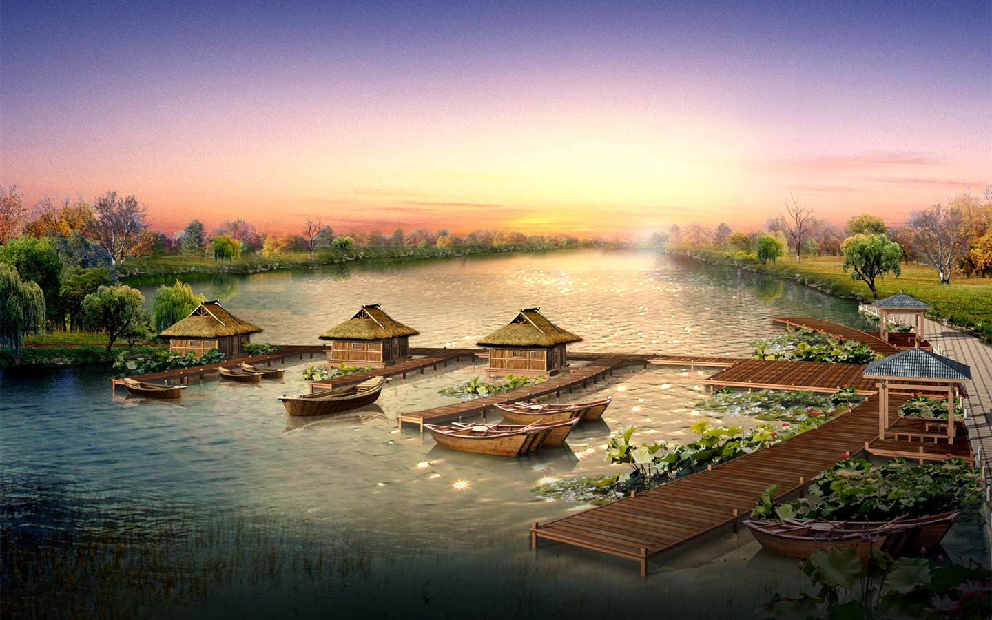 建築園林效果 高清壁紙(一) #14 - 1440x900