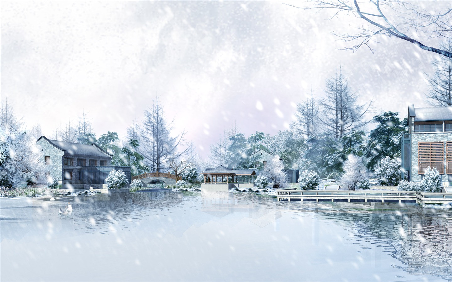 建築園林效果 高清壁紙(一) #19 - 1440x900