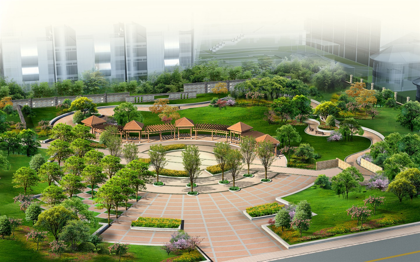 建築園林效果 高清壁紙(二) #5 - 1440x900