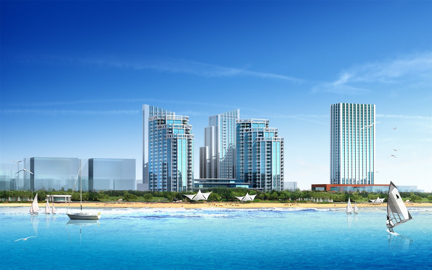 建築園林效果 高清壁紙(二) #8 - 1440x900