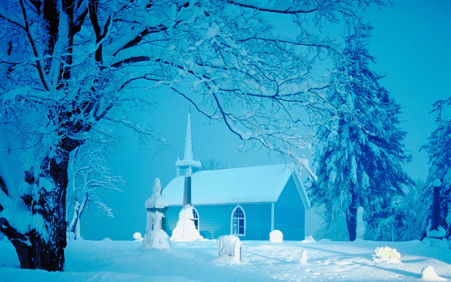 Fond d'écran panoramique de neige (1) #8 - 1440x900