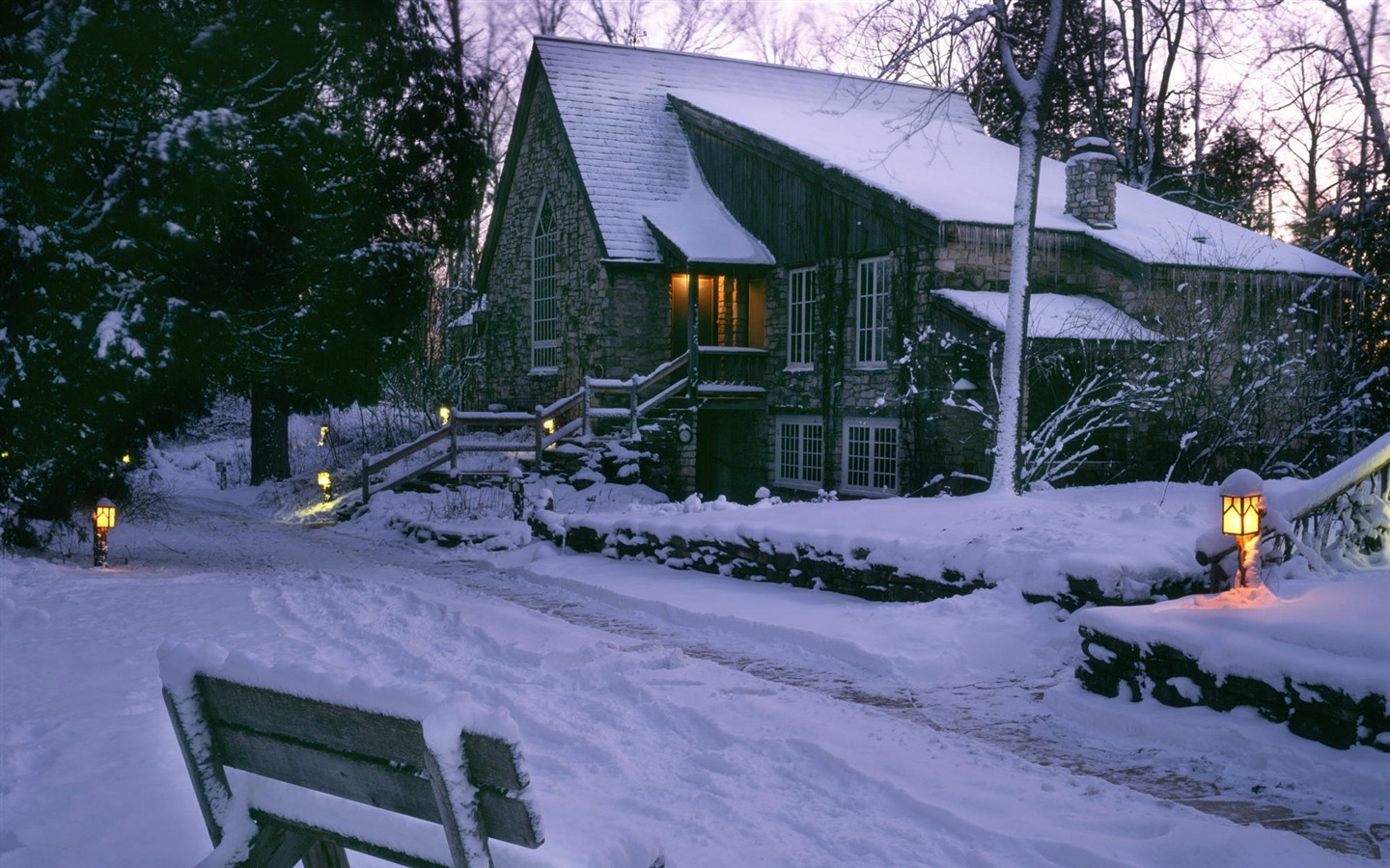 Sníh širokoúhlý tapety (2) #11 - 1440x900