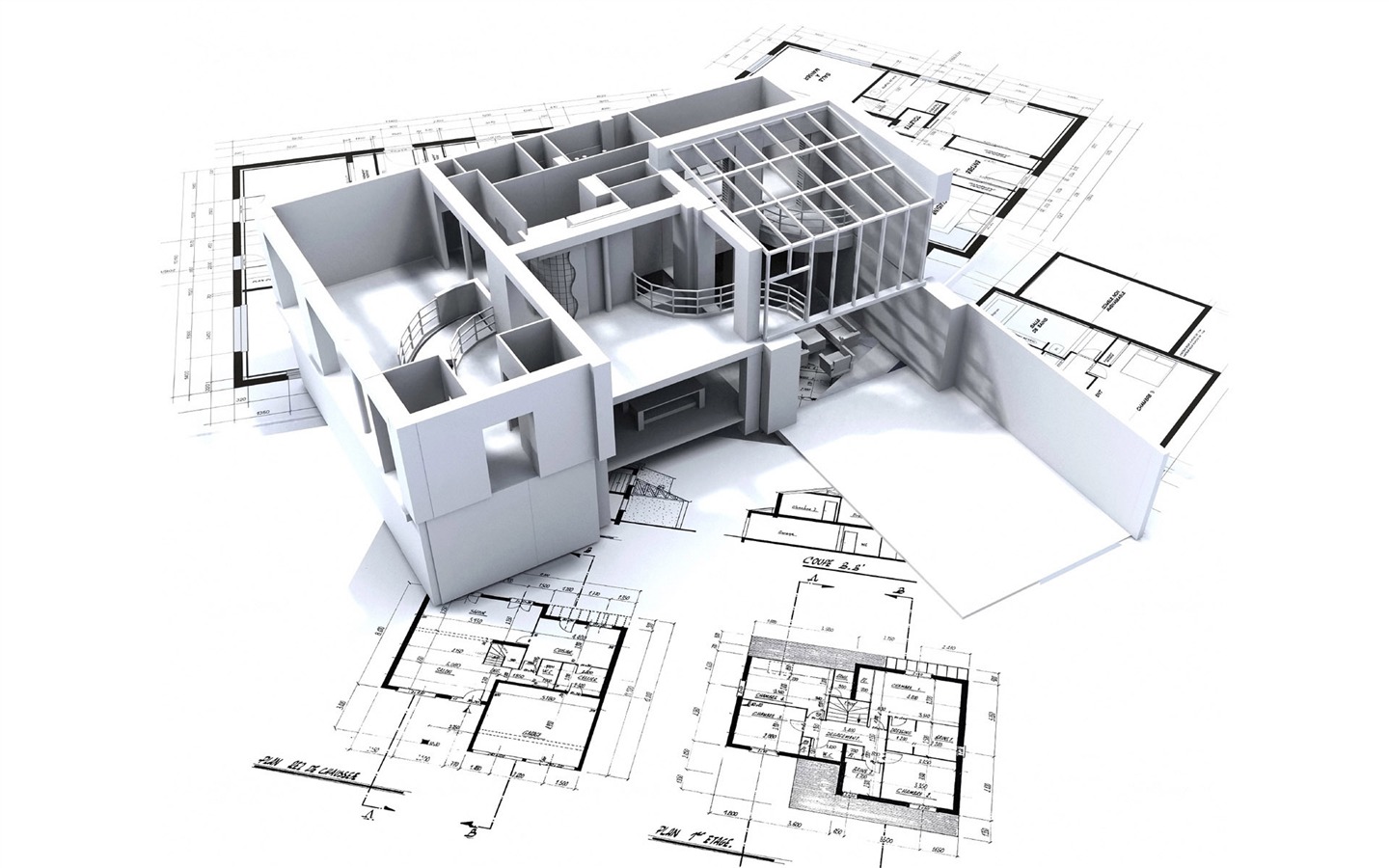 Fond d'écran 3D de conception architecturale (2) #10 - 1440x900