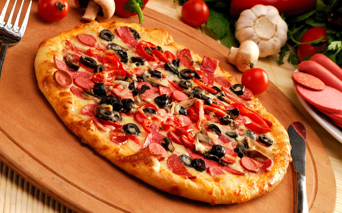 Pizza Jídlo tapety (3) #20 - 1440x900