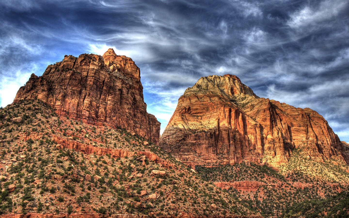 Mountain Valley paysage fond d'écran (1) #16 - 1440x900