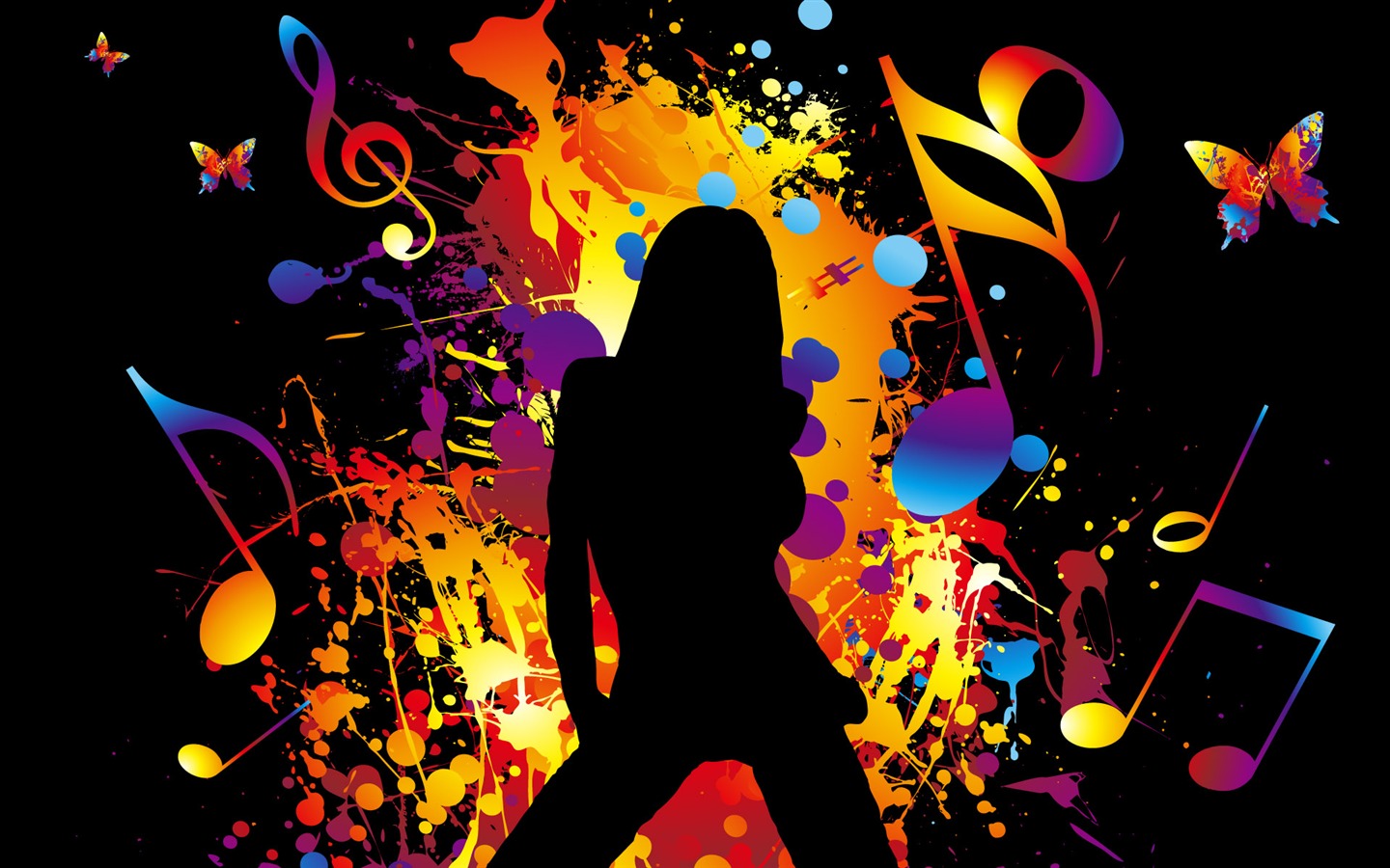 Vector musical theme wallpapers (4) #1 - 1440x900