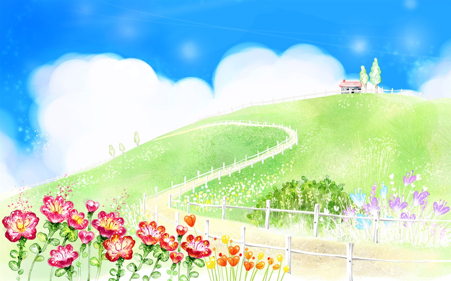手繪夢幻風光 壁紙(六) #12 - 1440x900