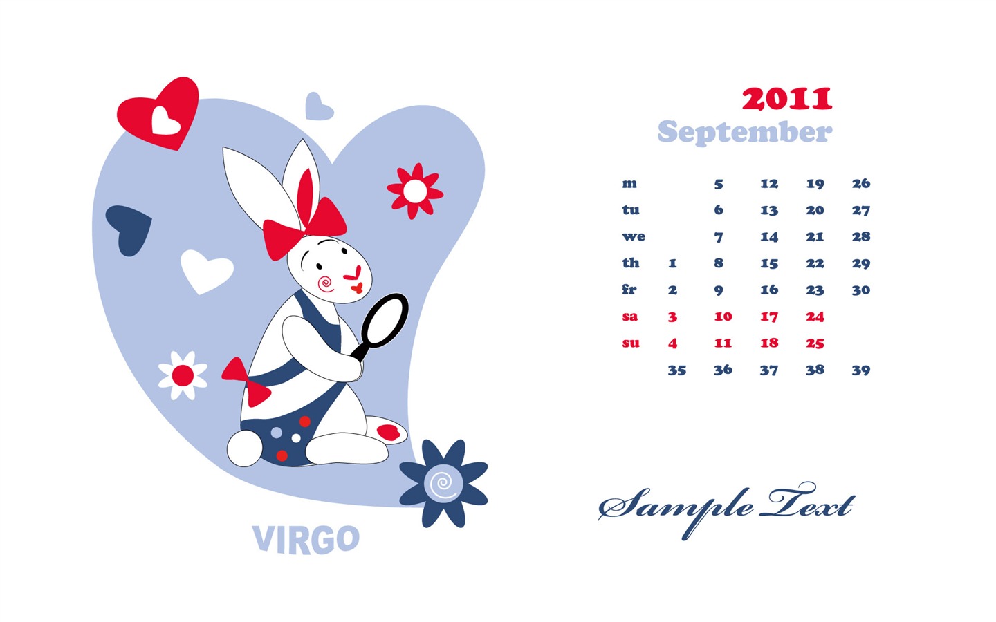 Année du papier peint Rabbit calendrier 2011 (2) #4 - 1440x900