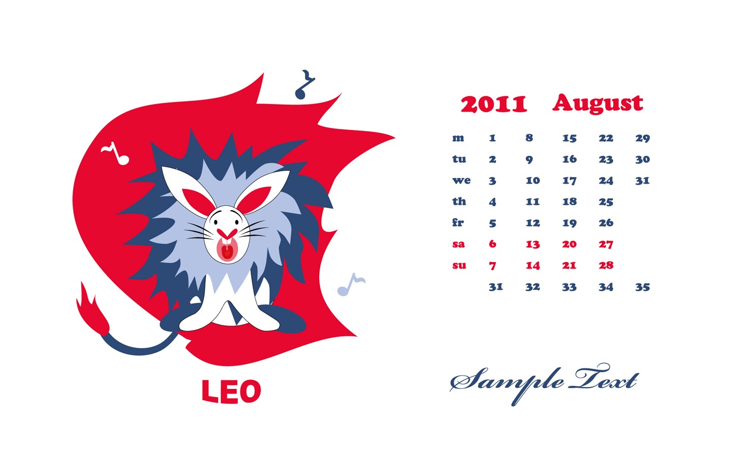 2011兔年日曆 壁紙(二) #5 - 1440x900