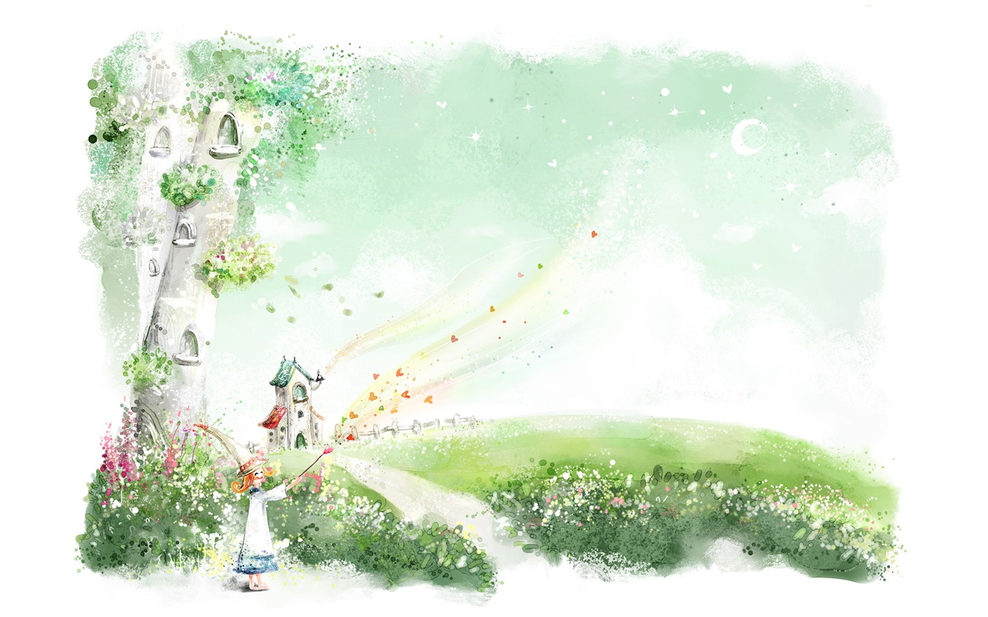 手繪夢幻風光 壁紙(十) #1 - 1440x900