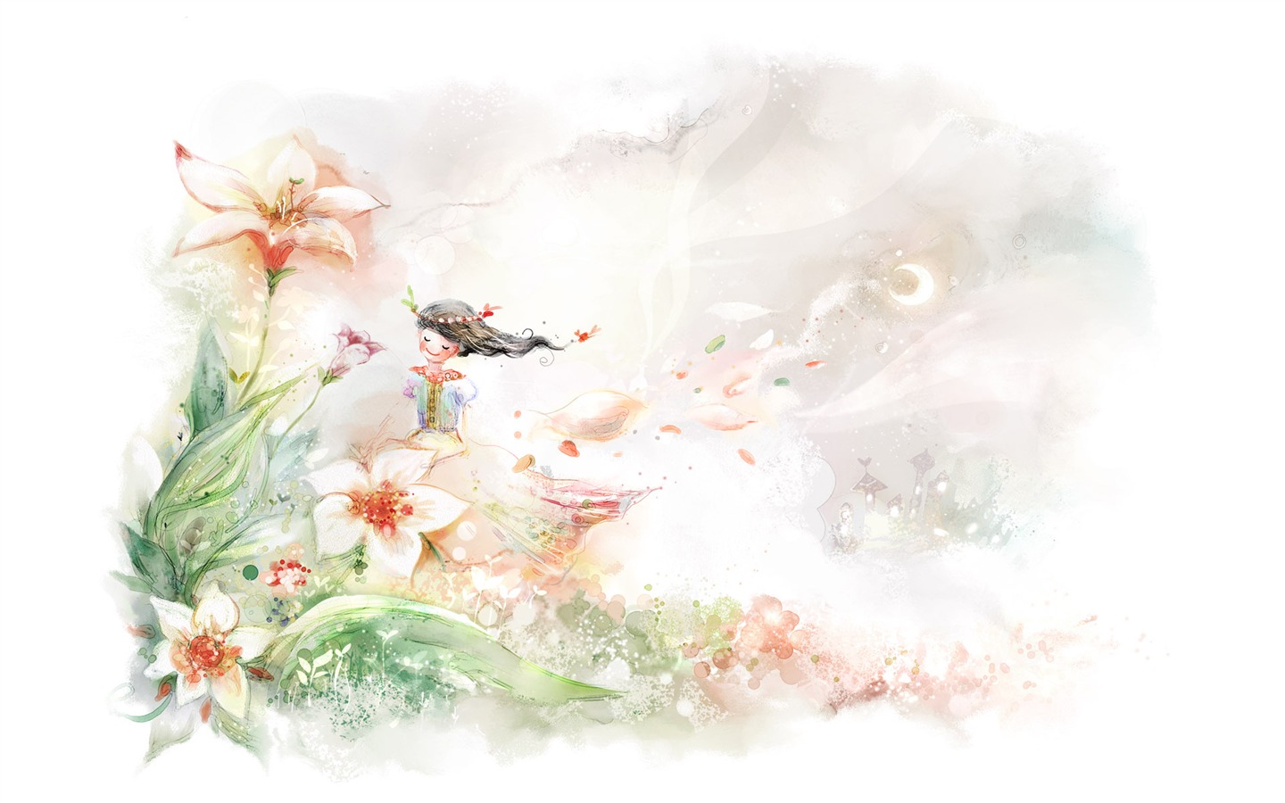 手繪夢幻風光 壁紙(十) #11 - 1440x900