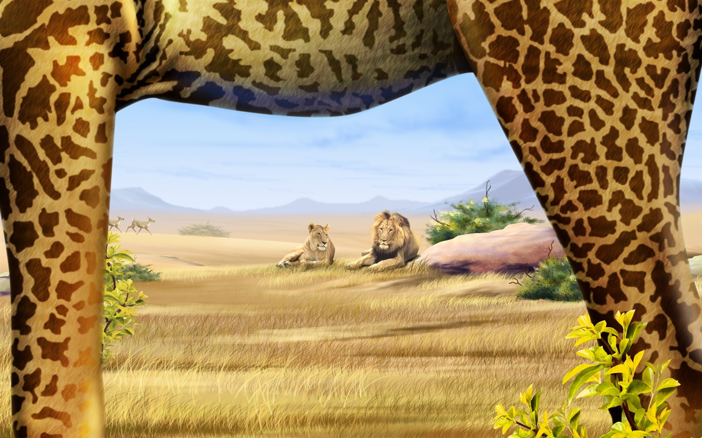 Colorido fondo de pantalla pintados a mano ecología del paisaje (3) #4 - 1440x900