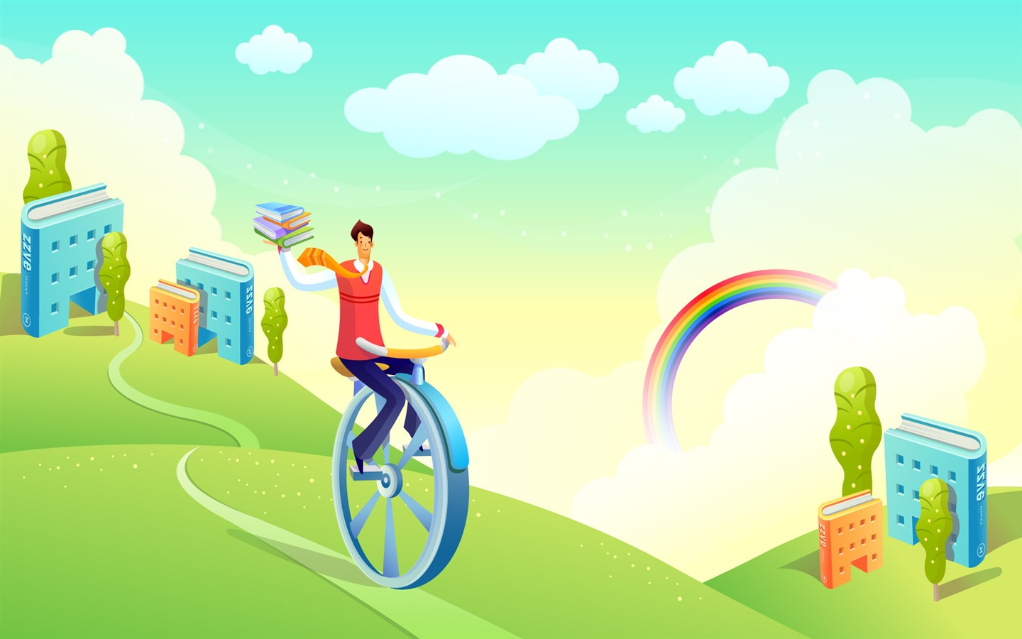 Vector cartoon wallpaper business meaning (1) #20 - 1440x900