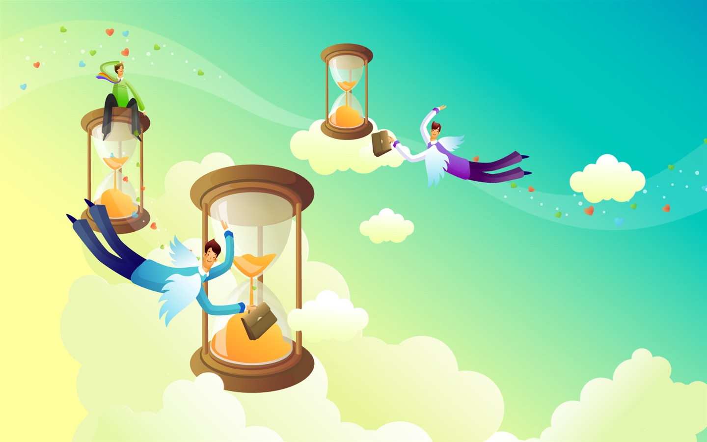Vector cartoon wallpaper business meaning (2) #9 - 1440x900