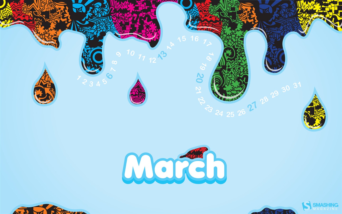 März 2011 Kalender Wallpaper #7 - 1440x900