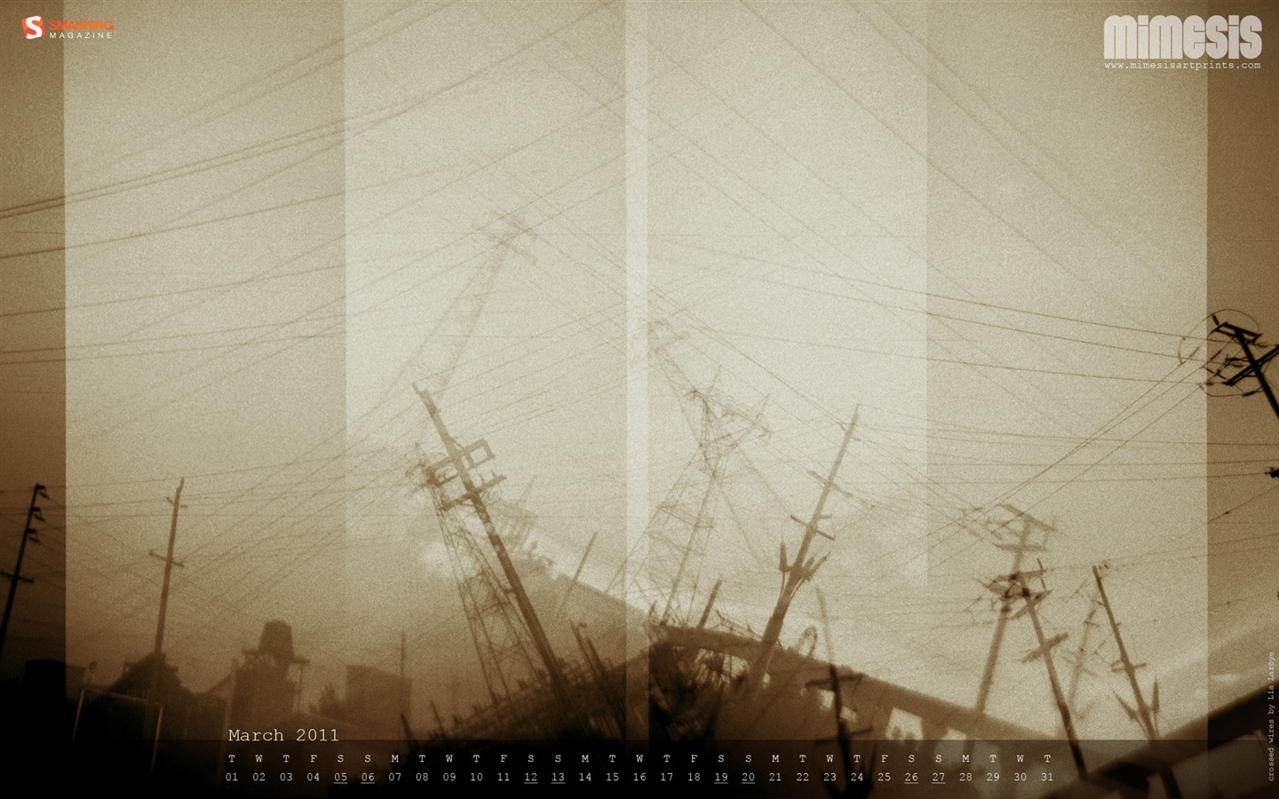 2011年3月 月曆壁紙 #17 - 1440x900