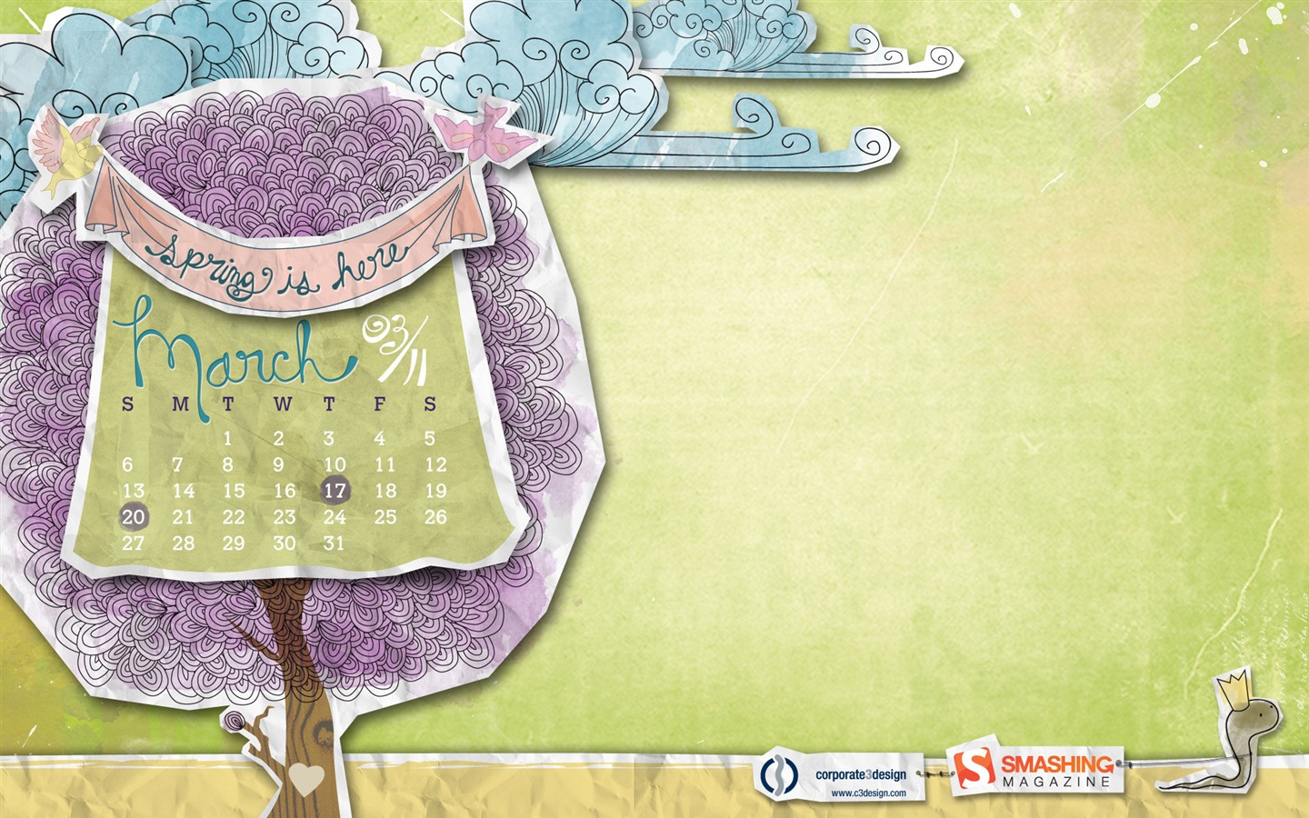 2011年3月 月曆壁紙 #21 - 1440x900