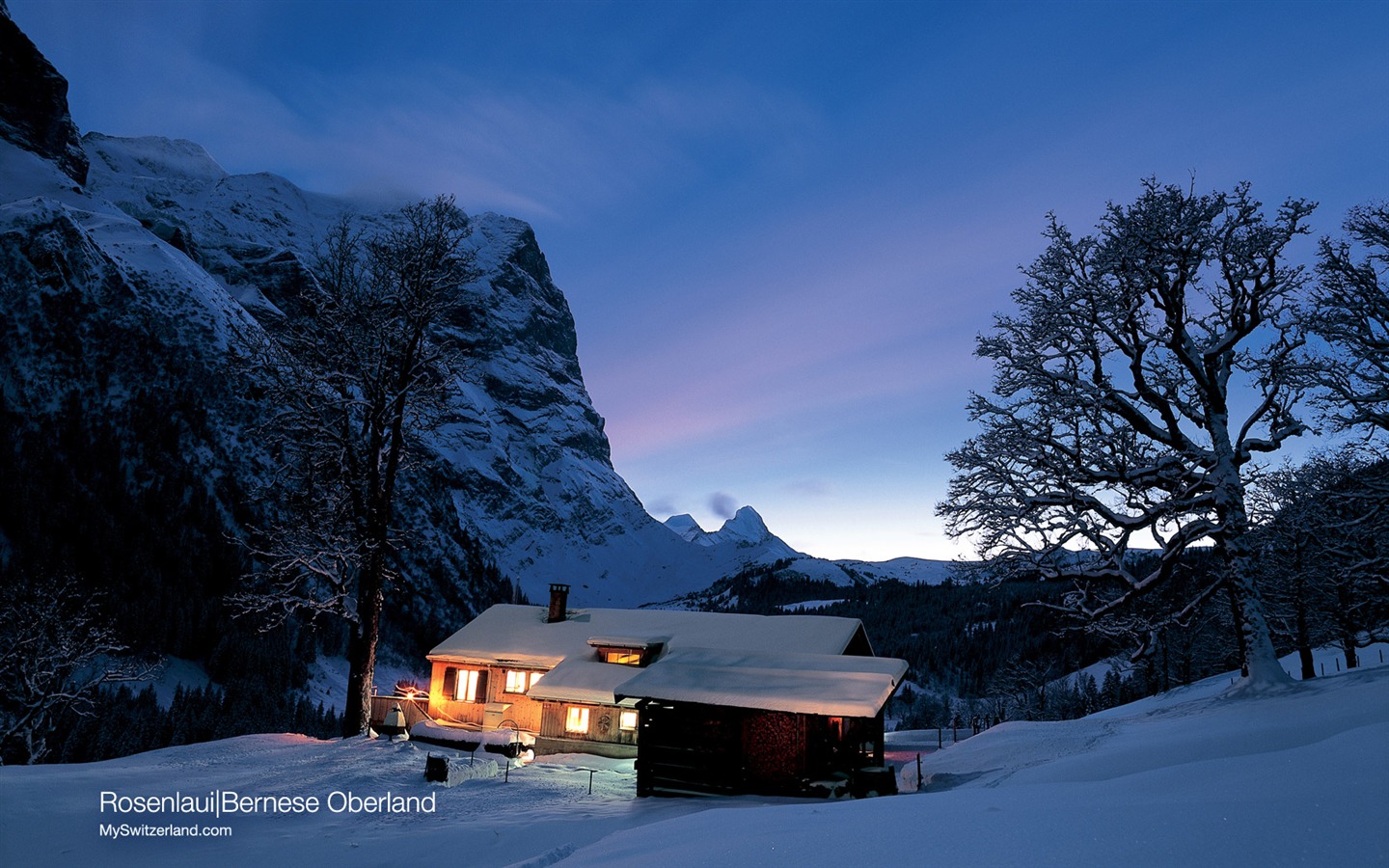 Swiss fond d'écran de neige en hiver #19 - 1440x900