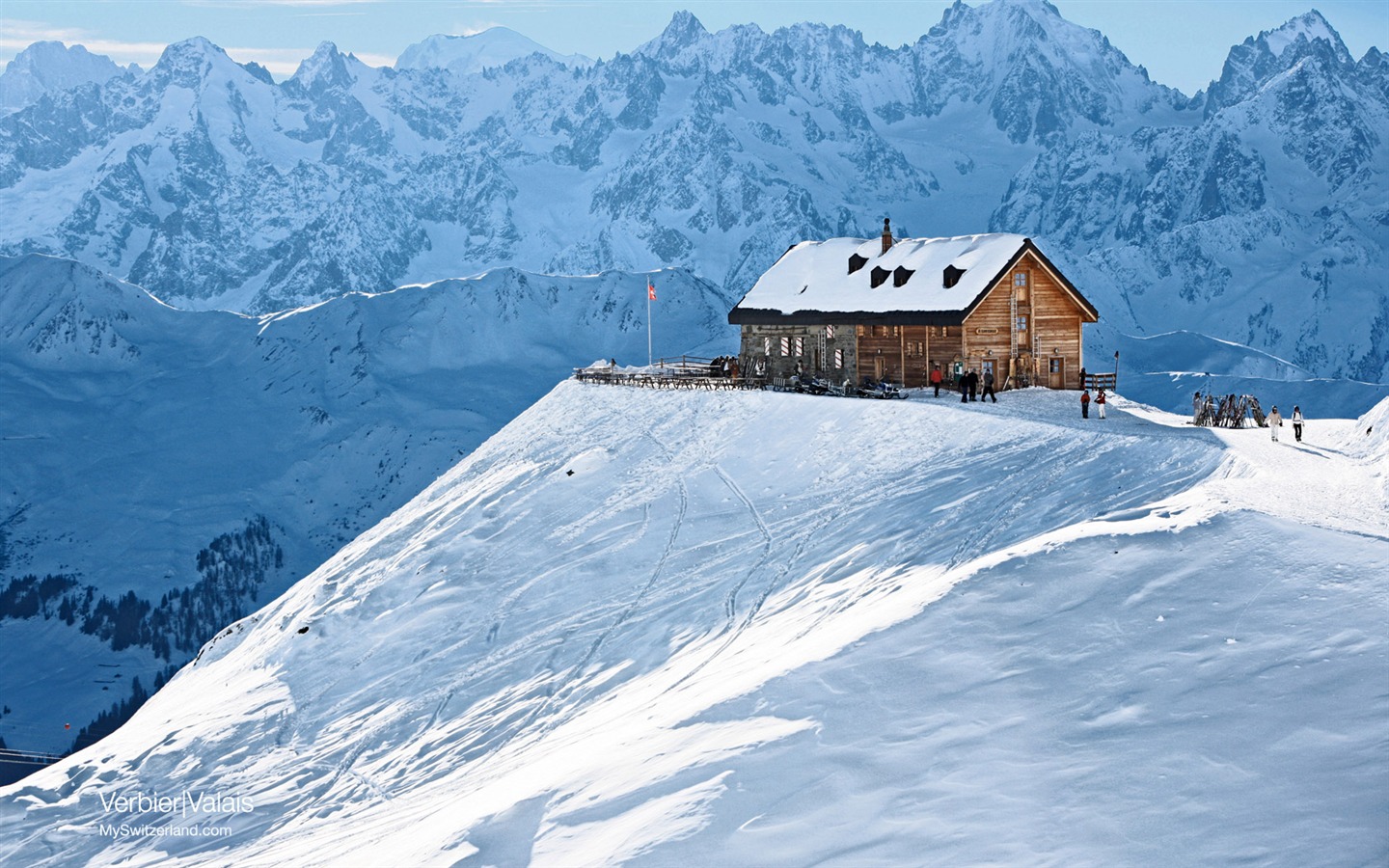 Swiss fond d'écran de neige en hiver #23 - 1440x900