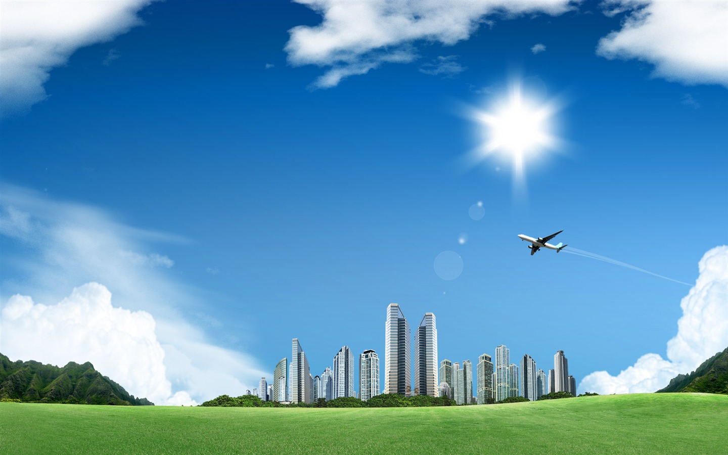 陽光燦爛的夏天 PS風景壁紙(一) #3 - 1440x900