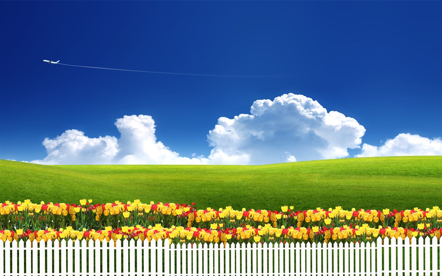 Photoshop sonnigen Sommertag Landschaft Wallpaper (1) #18 - 1440x900