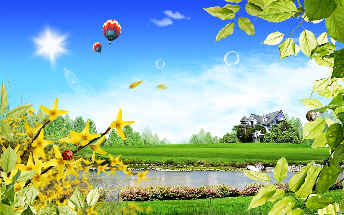 陽光燦爛的夏天 PS風景壁紙(二) #17 - 1440x900