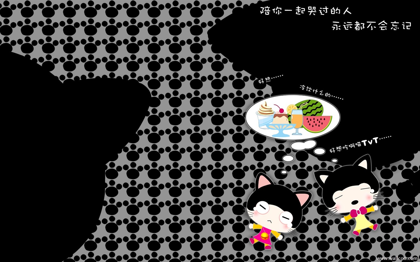 貓咪寶貝 卡通壁紙(一) #3 - 1440x900
