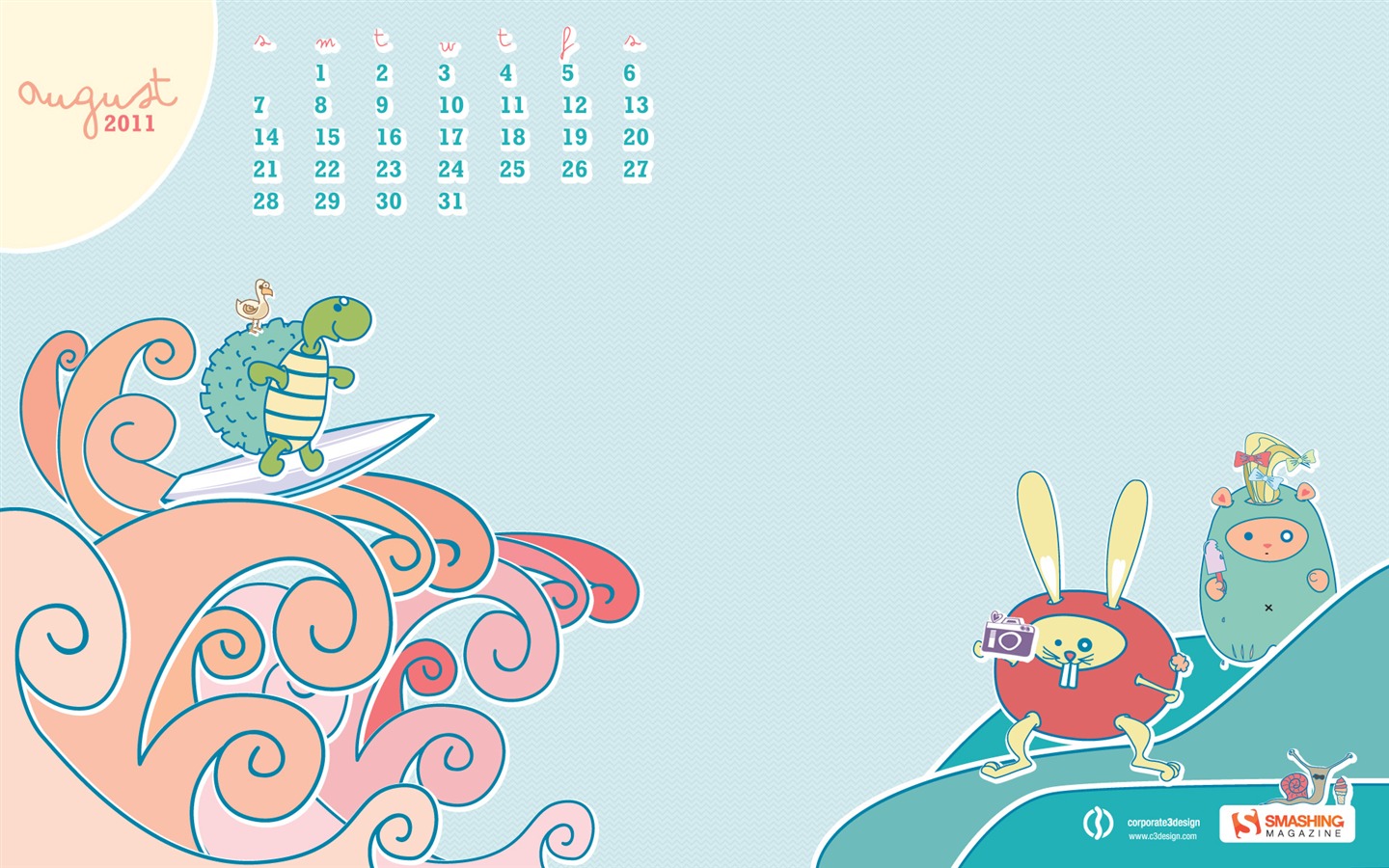 2011年8月 月曆壁紙(一) #18 - 1440x900