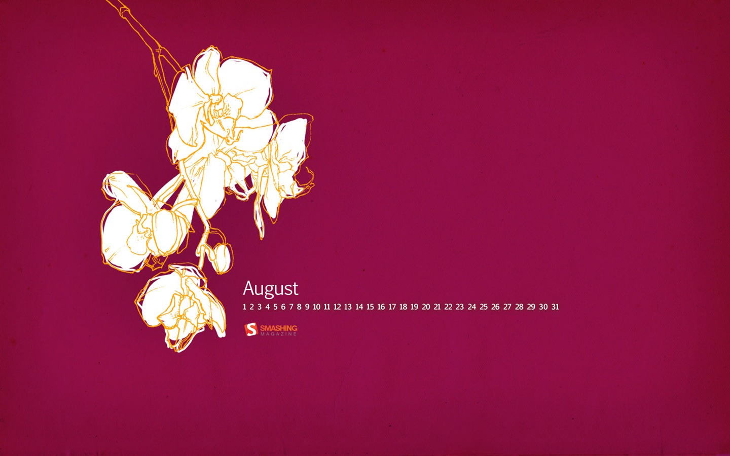 2011년 8월 달력 배경 화면 (2) #6 - 1440x900