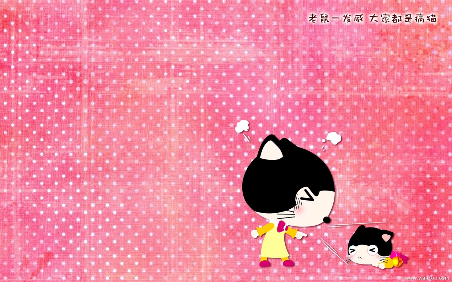 貓咪寶貝 卡通壁紙(四) #13 - 1440x900