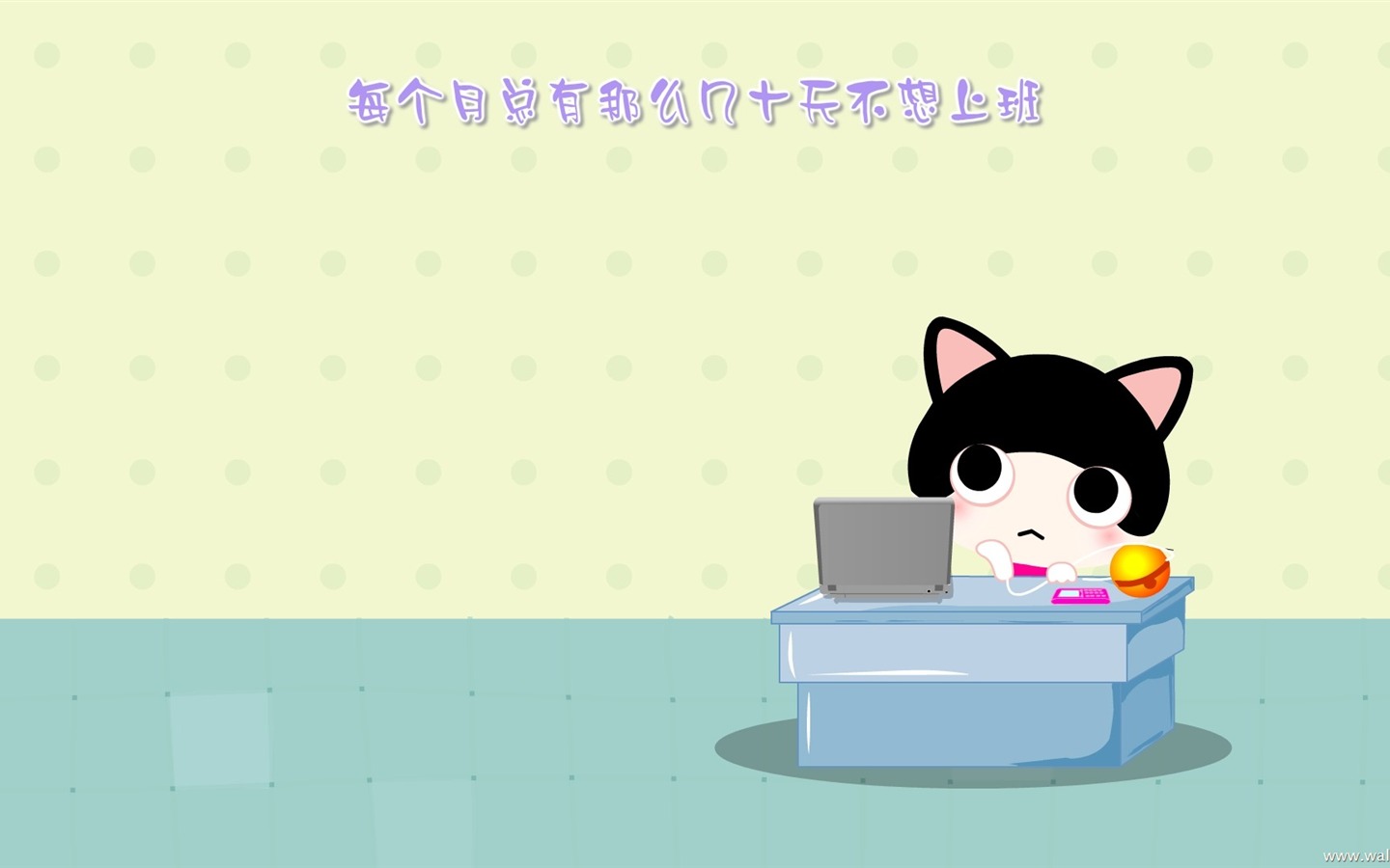 Bebé gato de dibujos animados fondos de pantalla (5) #3 - 1440x900