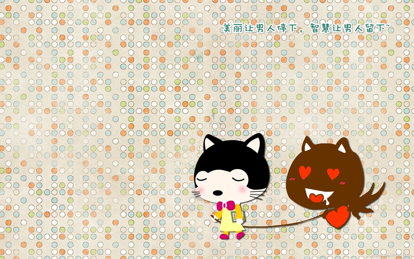 Bebé gato de dibujos animados fondos de pantalla (5) #4 - 1440x900
