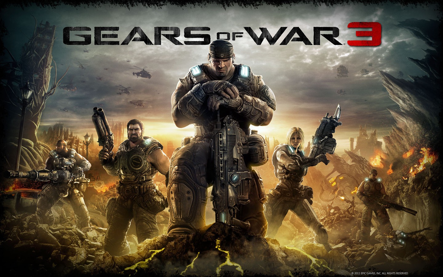 Gears of War 3 戰爭機器3 高清壁紙 #1 - 1440x900