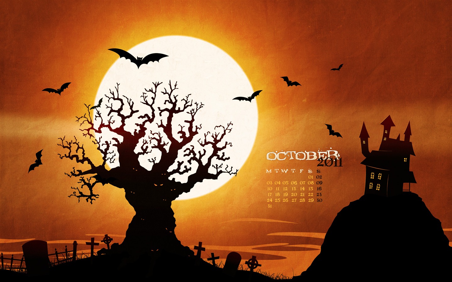 Octobre 2011 Calendar Wallpaper (1) #14 - 1440x900