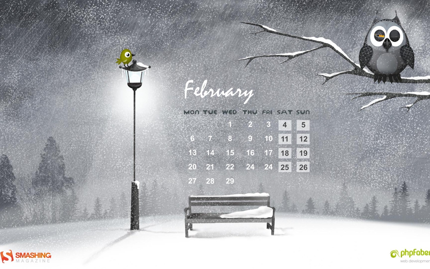 2012年2月 月曆壁紙(二) #5 - 1440x900