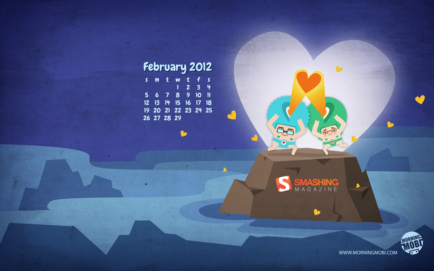 Calendario febrero 2012 fondos de pantalla (2) #11 - 1440x900